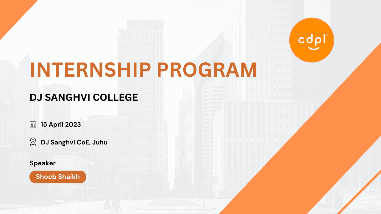 Internship Program - DJ Sanghvi College – Cinute Digital Pvt. Ltd