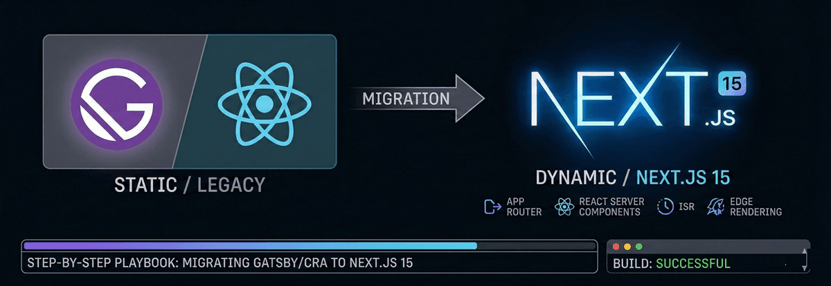 Static to Dynamic: Migrating Gatsby/CRA to Next.js 15 (Step-by-Step)