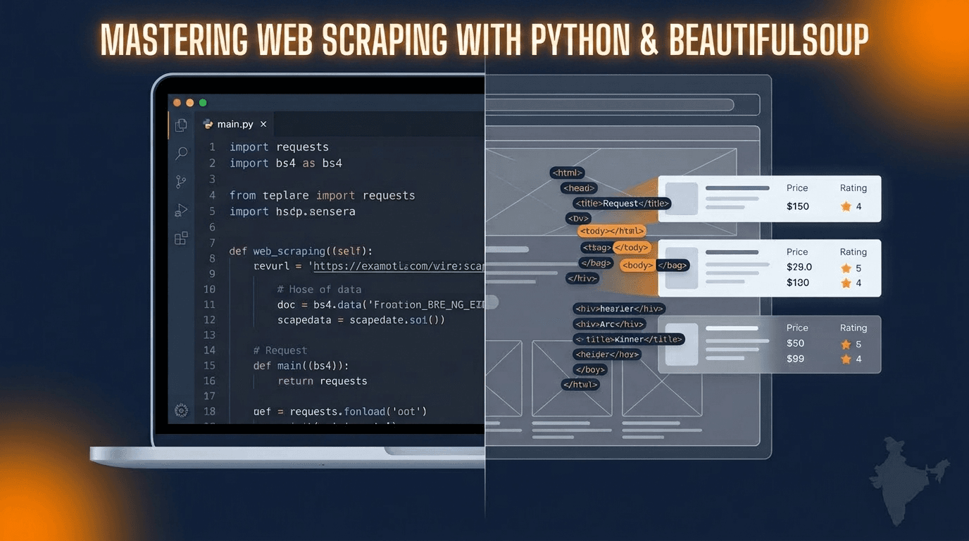 Web Scraping with BeautifulSoup: Python Tutorial for Beginners Web Scraping with BeautifulSoup: Python Tutorial for Beginners