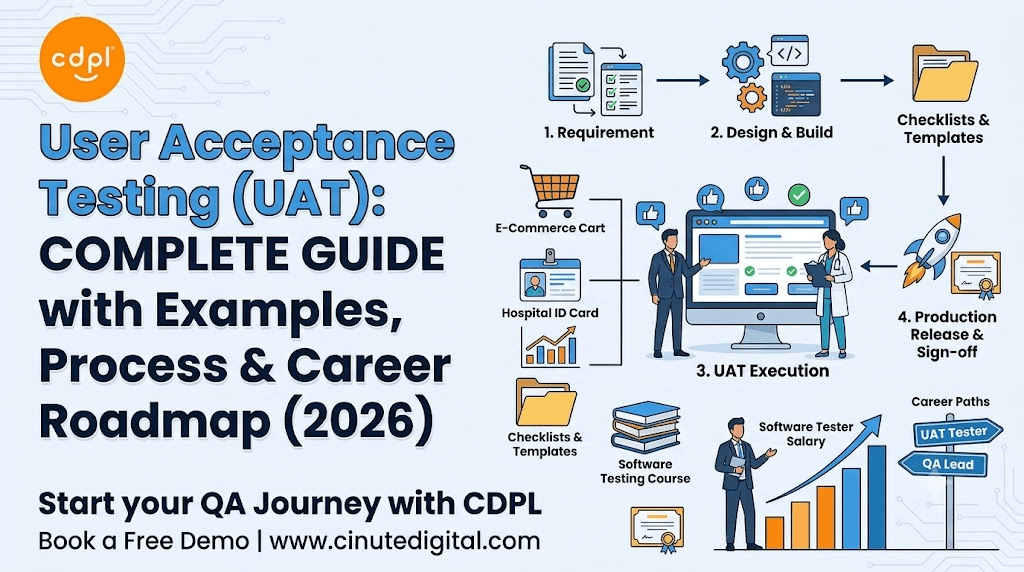 What is User Acceptance Testing (UAT)? Complete Guide with Examples, Process & Career Roadmap (2026) What is User Acceptance Testing (UAT)? Complete Guide with Examples, Process & Career Roadmap (2026)