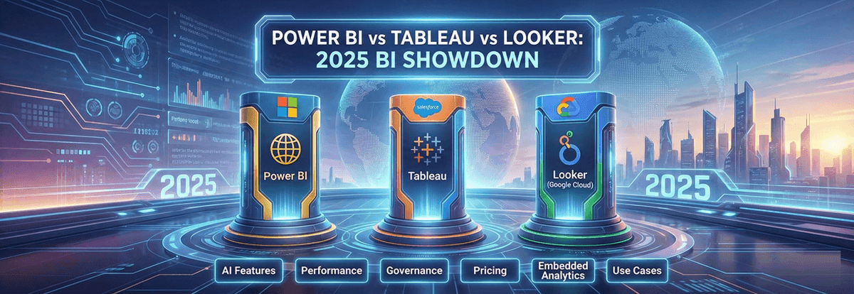 Power BI vs Tableau vs Looker (Google Cloud): Which BI Tool Wins in 2025? - Featured Image